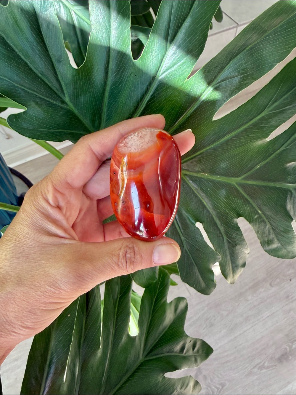 Carnelian Palmstone from Madagascar